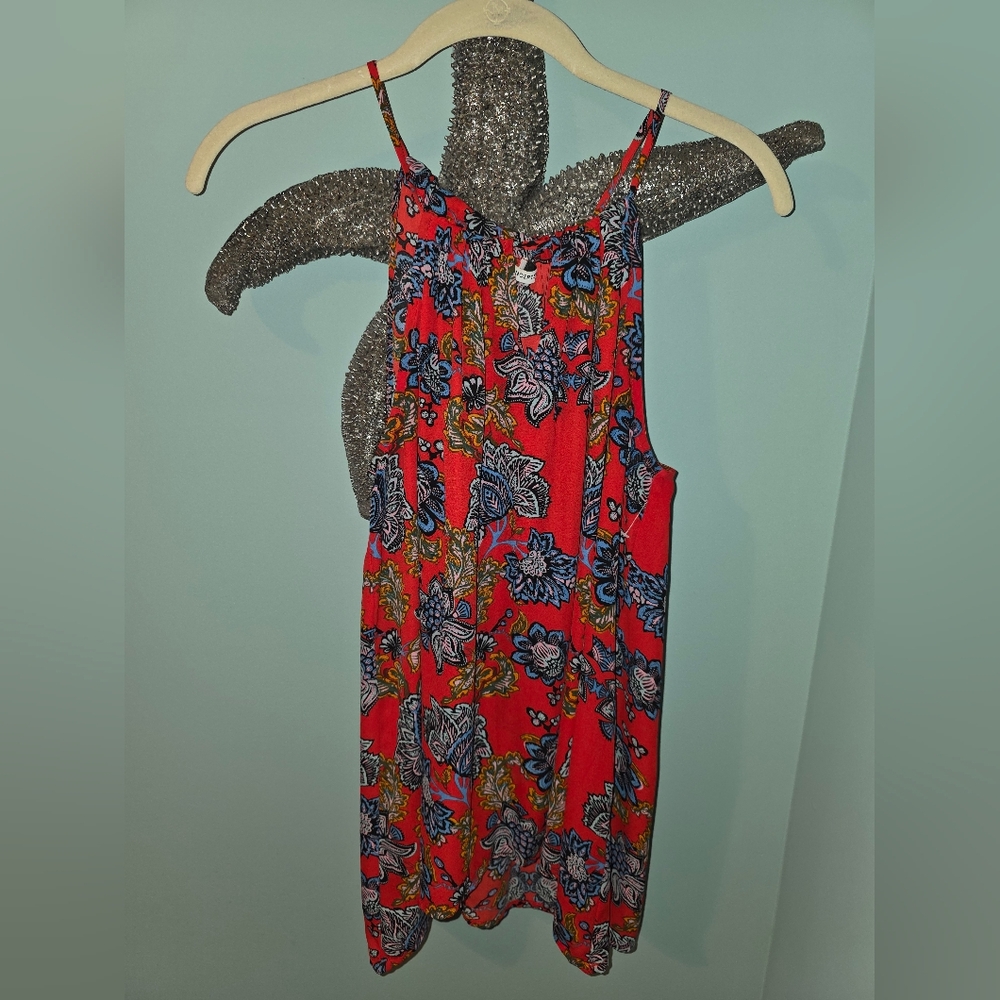 Collective Concepts Red Floral Print Spaghetti Strap Camisole